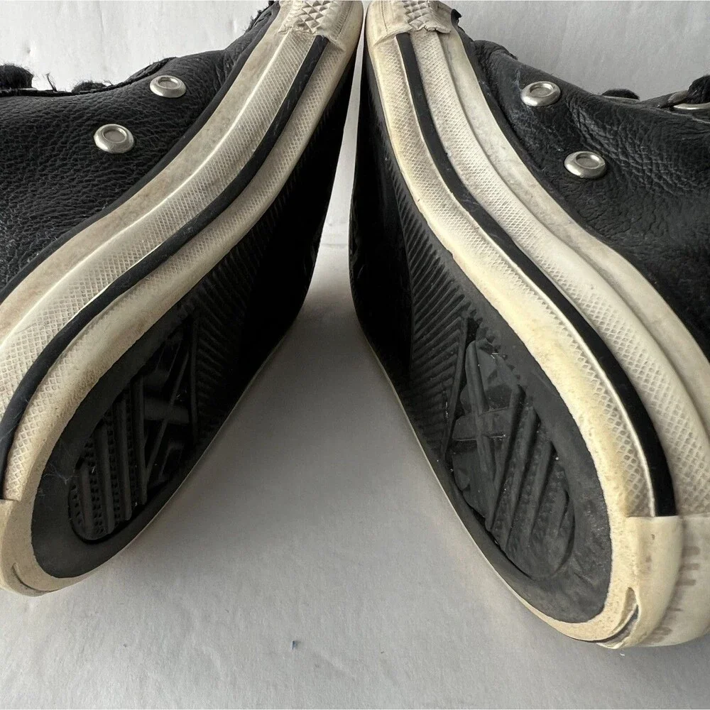 CONVERSE ALL STAR CHUCK TAYLOR LEATHER HIGHT TOP SNEAKERS KIDS SIZE 13.5 BLACK